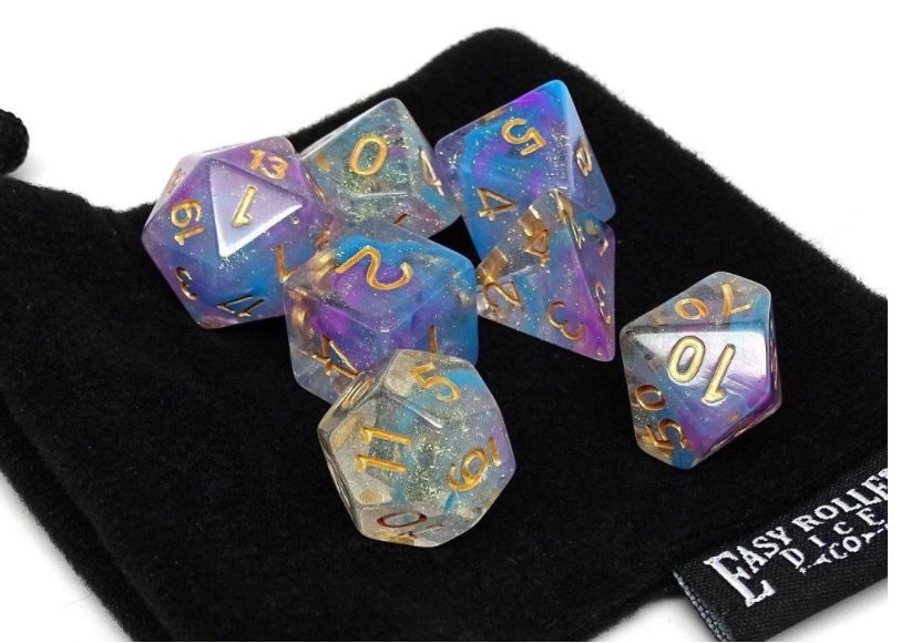 Frozen Tundra Dice Collection - 7 Piece Set